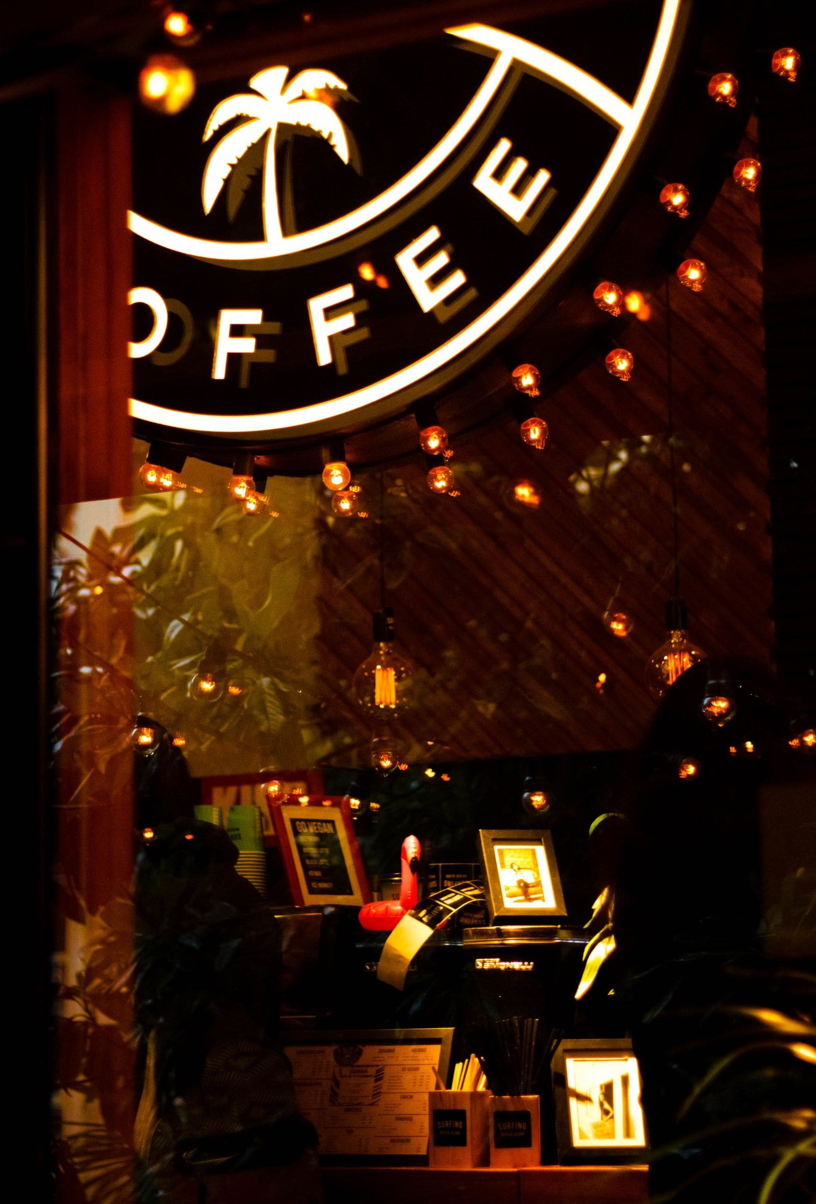Interior of a welcoming coffee shop